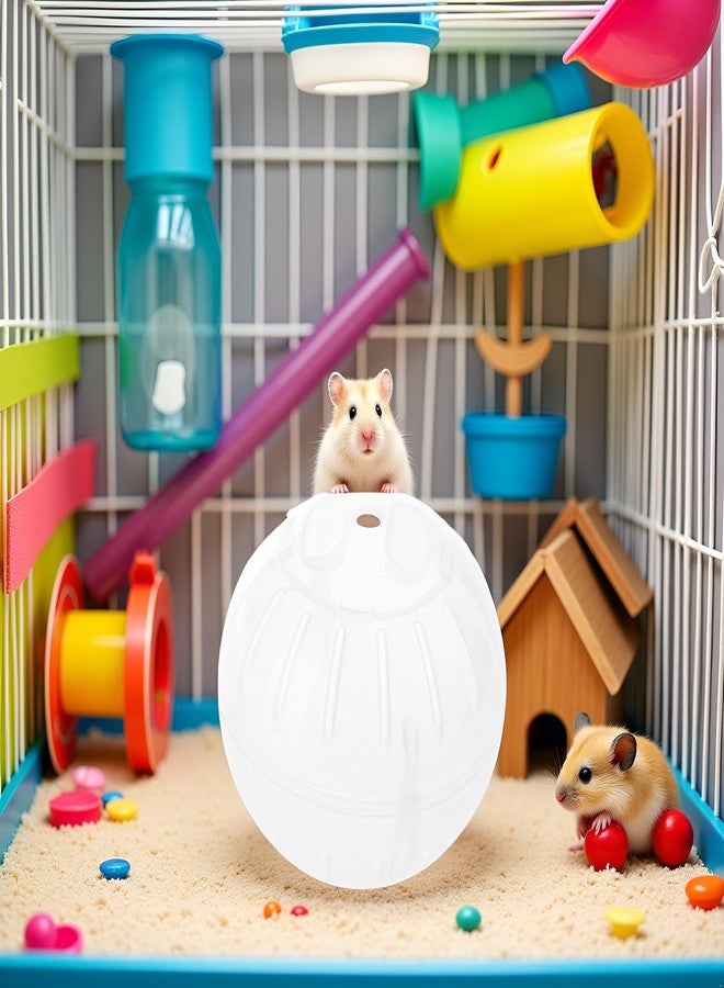Seadiquiet 1Pc Silent Exercise Ball Plastic Spinner Hamster Running for Sugar Gliders Mice Gerbils Small Animal Exercise Wheels Multiple Colors Hamster Exercise Ball，Animal Health Supplie（White） - Image 3